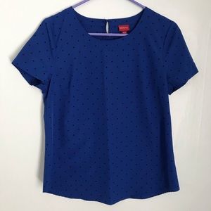 Blue Polka Dot Merona Blouse (3/$25 or 5/$35)